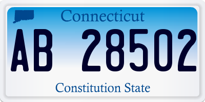 CT license plate AB28502