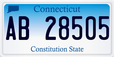 CT license plate AB28505