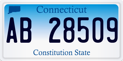 CT license plate AB28509