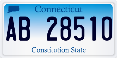 CT license plate AB28510