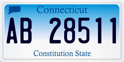 CT license plate AB28511