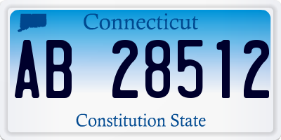 CT license plate AB28512