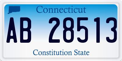 CT license plate AB28513