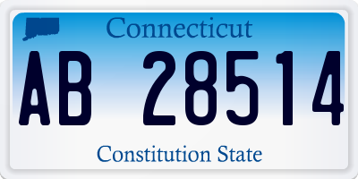 CT license plate AB28514