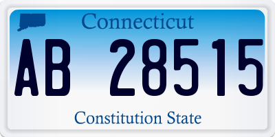 CT license plate AB28515