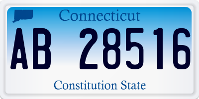 CT license plate AB28516