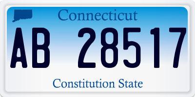 CT license plate AB28517