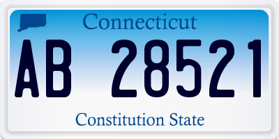 CT license plate AB28521