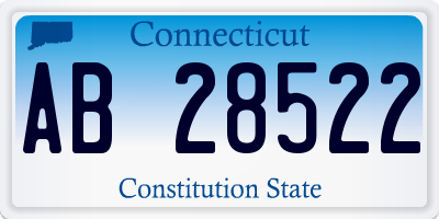 CT license plate AB28522