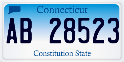 CT license plate AB28523