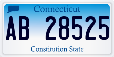 CT license plate AB28525