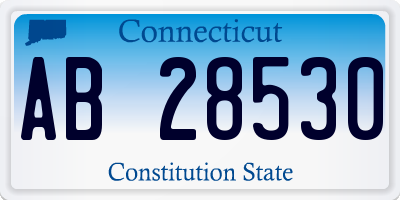 CT license plate AB28530