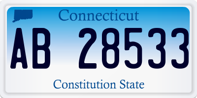 CT license plate AB28533