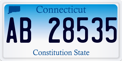 CT license plate AB28535