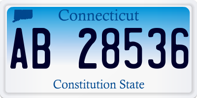 CT license plate AB28536