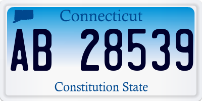 CT license plate AB28539