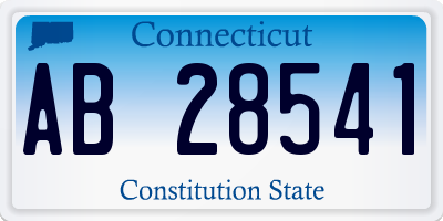 CT license plate AB28541