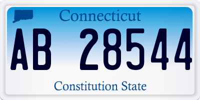 CT license plate AB28544