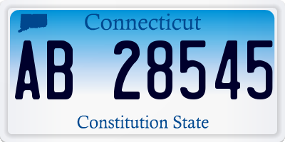 CT license plate AB28545