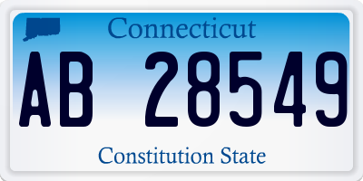 CT license plate AB28549