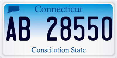 CT license plate AB28550