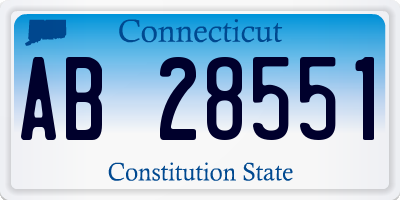 CT license plate AB28551