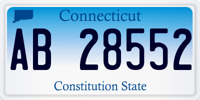 CT license plate AB28552