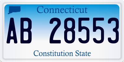 CT license plate AB28553