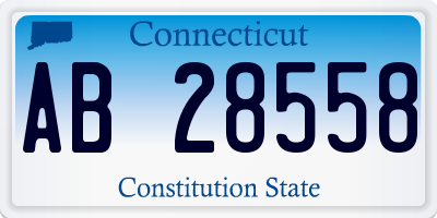 CT license plate AB28558