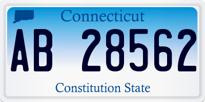 CT license plate AB28562