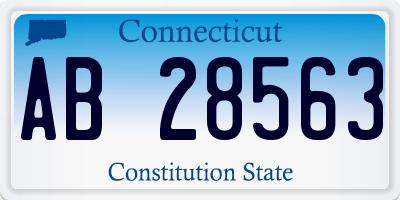 CT license plate AB28563