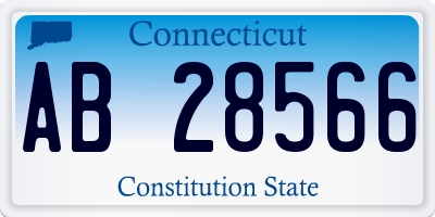 CT license plate AB28566