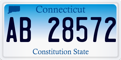 CT license plate AB28572