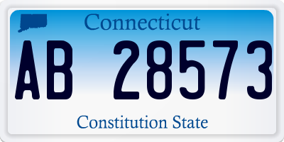 CT license plate AB28573