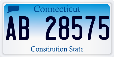 CT license plate AB28575