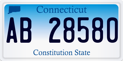 CT license plate AB28580