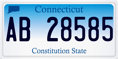 CT license plate AB28585