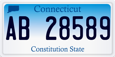 CT license plate AB28589