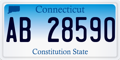 CT license plate AB28590