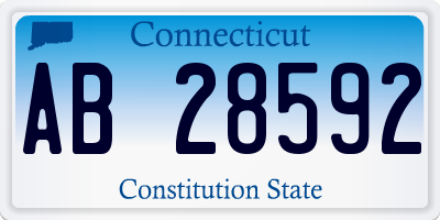 CT license plate AB28592