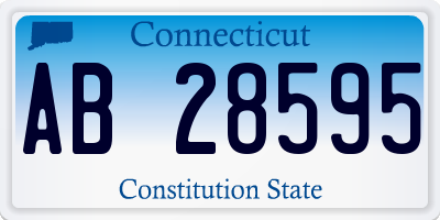 CT license plate AB28595