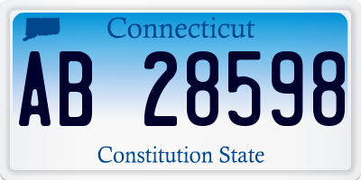 CT license plate AB28598