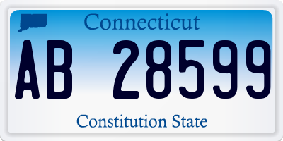 CT license plate AB28599