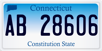 CT license plate AB28606