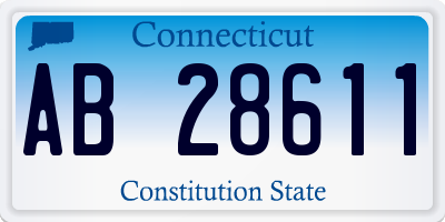 CT license plate AB28611