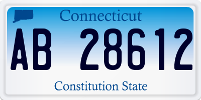 CT license plate AB28612