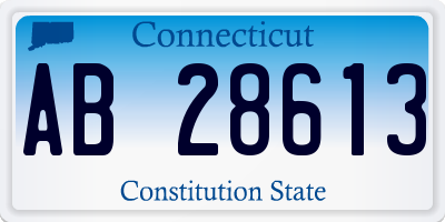 CT license plate AB28613