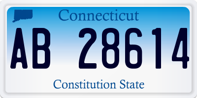 CT license plate AB28614