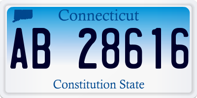 CT license plate AB28616