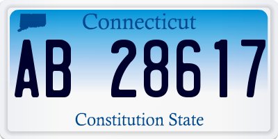 CT license plate AB28617